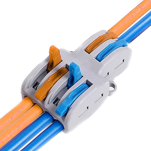 SPL-422 Quick Wire Connector – 4 In / 2 Out Reusable Lever Terminal Block (0.08–4mm²)
