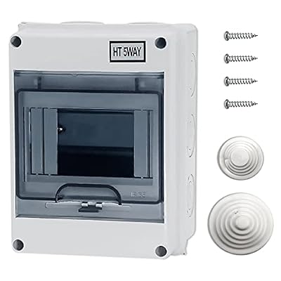 HT5 Waterproof Plastic Consumer Unit Circuit Box IP65 5-Way