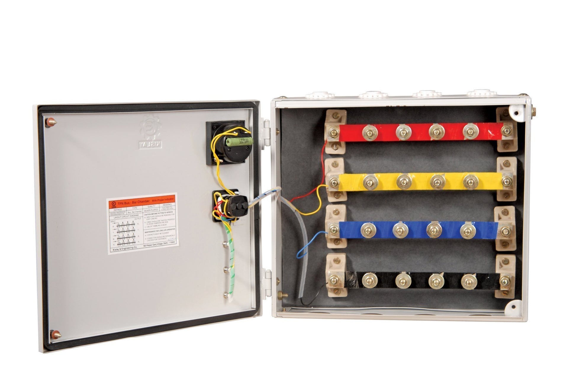200 A Copper Busbar Chamber (3-Phase + Neutral) – High-Current Distribution Enclosure