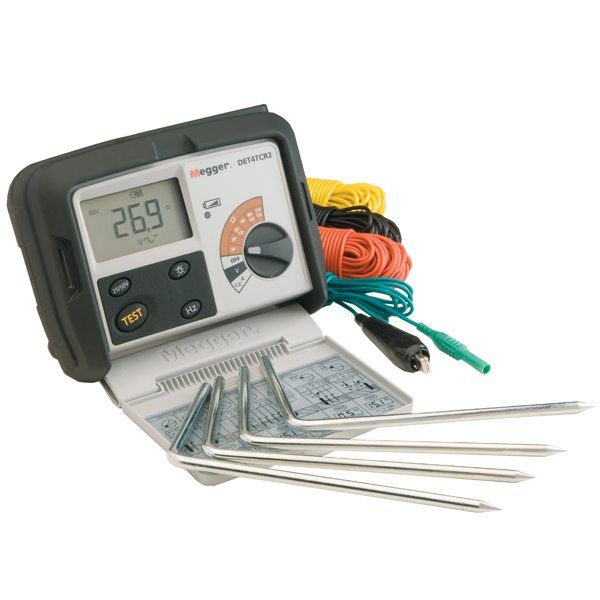 Megger DET4 Series Digital Earth/Ground Resistance Tester, Four-Terminal Ground Tester