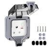 IP66 Waterproof Outdoor Single Socket – 15A High-Load Power Outlet with Protective Cover