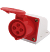 16A 4-Pin Wall Mount Industrial Socket | IP44 | 3P+E Fixed Power Outlet