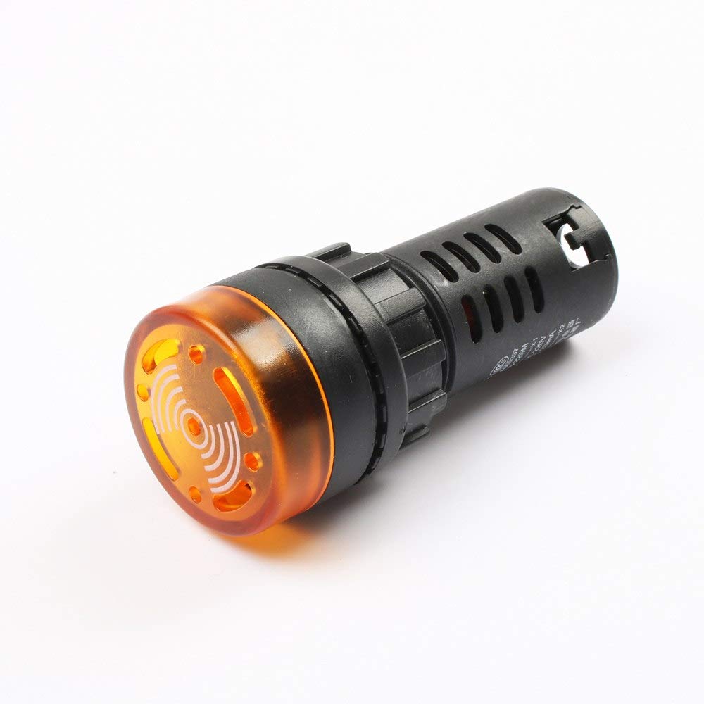 AD16-22SM 24VDC Flashing Pilot Lamp with Buzzer Yellow