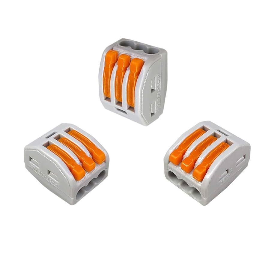 PCT-213 Quick Wire Connector – 3-Port Push-in Wiring Conductor Terminal Block (0.08–2.5mm²)