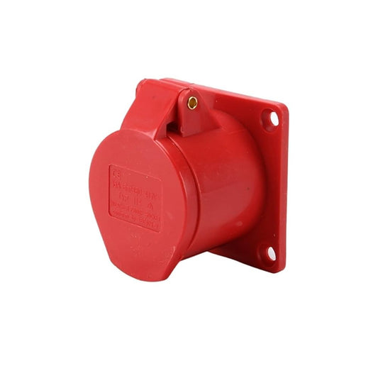 16A 4-Pin Wall Mount Industrial Socket | IP44 | 3P+E Fixed Power Outlet