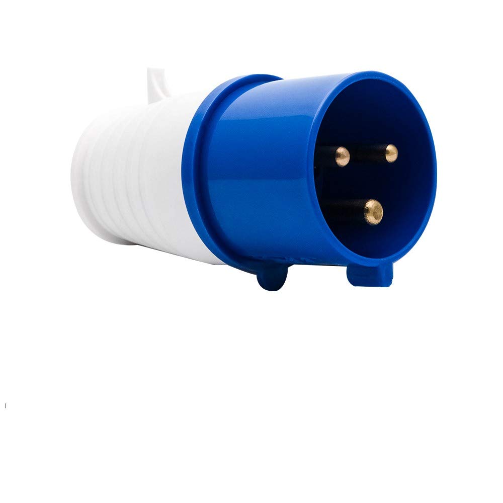 Industrial Male Plug – 3-Pin, 16A, 220V, IP44 Rated (Blue CEE Type Plug)