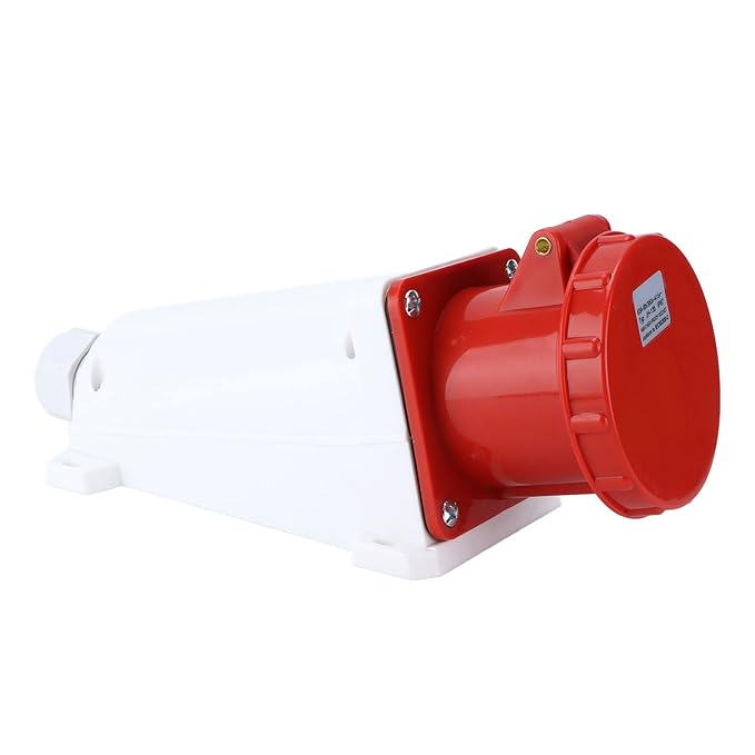 5-Pin Wall-Mount Industrial Socket (Female) – IP44 | 400V (3P+N+E)