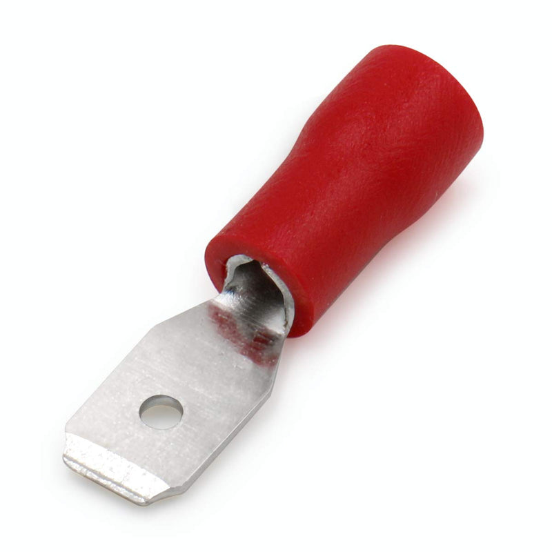MDD1.25-187 Male Quick Disconnect Terminal – 0.5–1.5 mm² (22–16 AWG), Red Vinyl-Insulated
