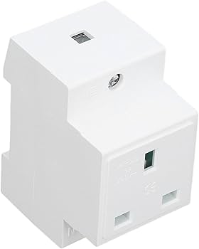 DIN Rail Modular UK Socket – 13A 250V BS 1363, Spring-Cage Terminals, NS 35 Rail Mount