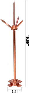 Copper Lightning Rod Air Terminal – ½″ × 1 m (Pointed Tip)