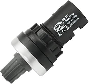 TAYIEEI LA42DWQ-22 10kΩ Speed Control Potentiometer – 22mm Panel-Mount Variable Resistor for Motor Drives & Automation Control Panels