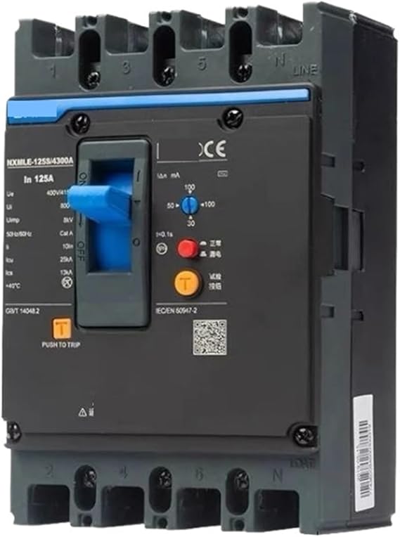 CHINT NXMLE-400S/3300 ELCB – 400A, 3P, Earth Leakage MCCB (100/200/300mA Adjustable)