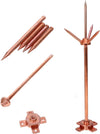 Copper Lightning Rod Air Terminal – ½″ × 1 m (Pointed Tip)