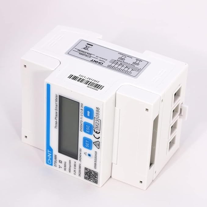 CHINT DTSU666 DIN-Rail Three Phase Energy Meter 3×230/400V 5(80)A Digital kWh Meter Cat. #195291