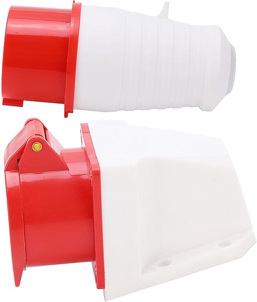 16A 5-Pin Wall-Mount Industrial Plug & Socket (Male & Female) – IP44 | 400V (3P+N+E)