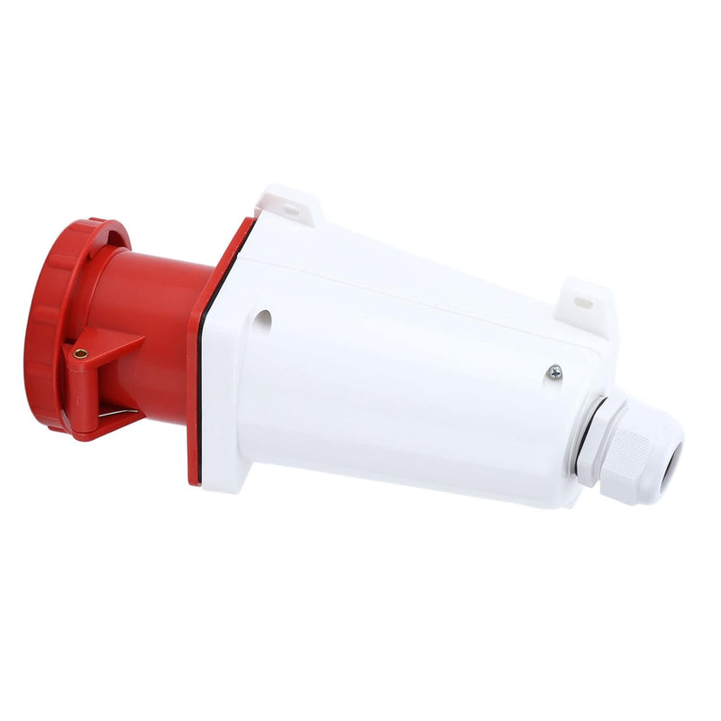 63A 4-Pin Industrial Wall-Mount Socket (Female) – IP44 | 400V (3P+E)