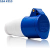 3-Pin 32A Female Industrial Socket – IP44 Rated | Splash-Proof Electrical Outlet