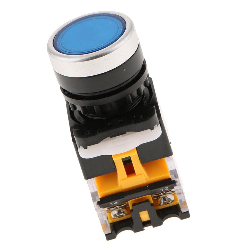 Spring Return Push Button Blue LA38-11