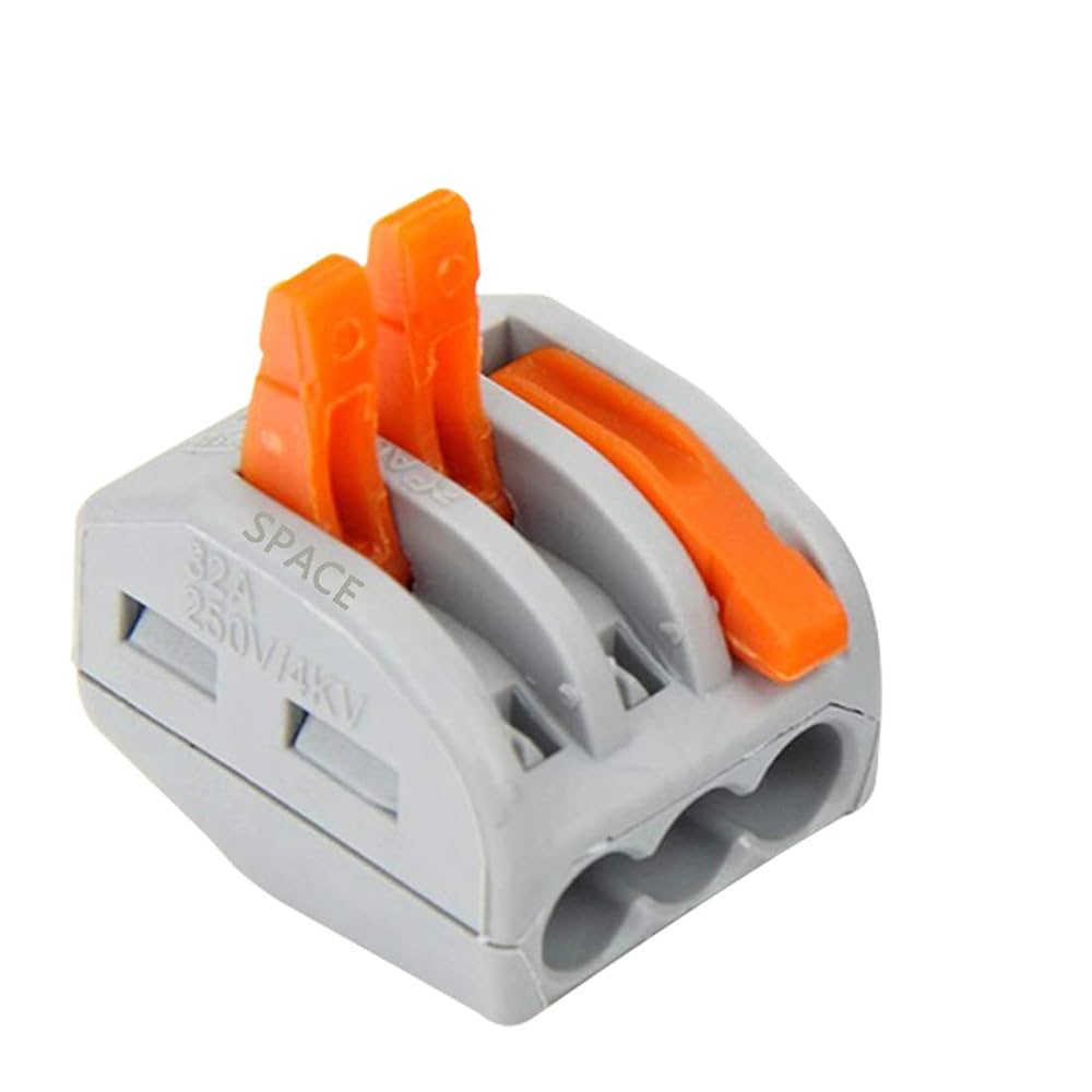 PCT-213 Quick Wire Connector – 3-Port Push-in Wiring Conductor Terminal Block (0.08–2.5mm²)