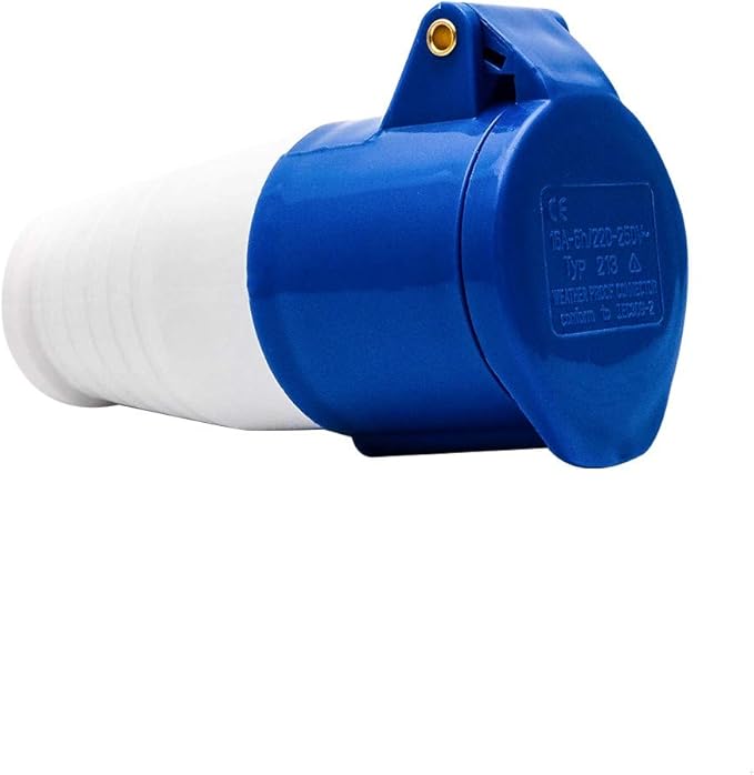 3-Pin 32A Female Industrial Socket – IP44 Rated | Splash-Proof Electrical Outlet