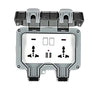 Industrial Waterproof Double Socket with USB Ports – IP66 Outdoor Power Unit