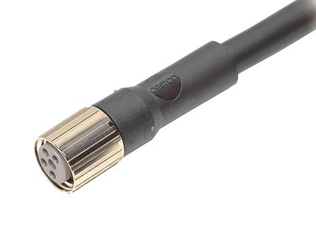Omron XS3F-M8PUR4S2M 2 m M8 4-Pin PUR Sensor/Actuator Cable Female Straight IP67