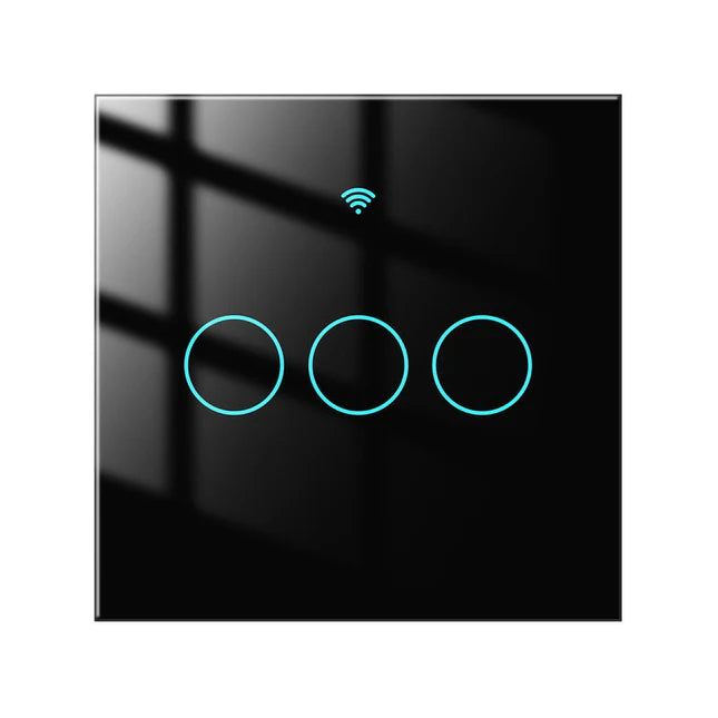 ZS-TYC3-SFM-31W-B, WiFi Smart Switch, 3 Gang, Black