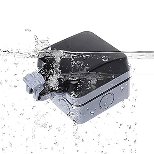 IP66 Waterproof Outdoor Single Socket – 15A High-Load Power Outlet with Protective Cover