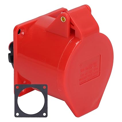 16A 4-Pin Wall Mount Industrial Socket | IP44 | 3P+E Fixed Power Outlet
