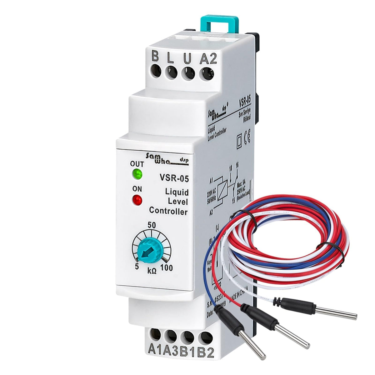 Level Controller VSR-05 – Water Tank Level Control Relay for Pump Automation, Compatible with LL501 & SN1 Probes