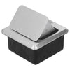 Silver Metal Floor Pop-Up Double Multi-Socket Floor Box • Double Multi Module • Power + Data Solution