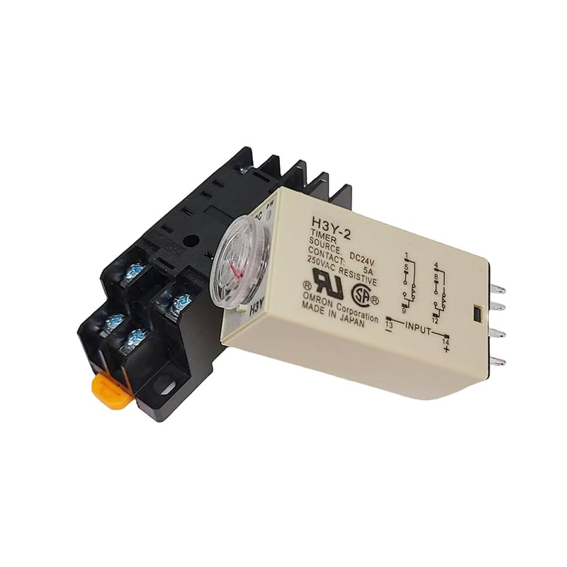 ⏱️ H3Y-4 Timer with PYF14A Socket – 4PDT Power ON Delay Relay