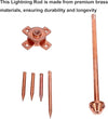 Copper Lightning Rod Air Terminal – ½″ × 1 m (Pointed Tip)