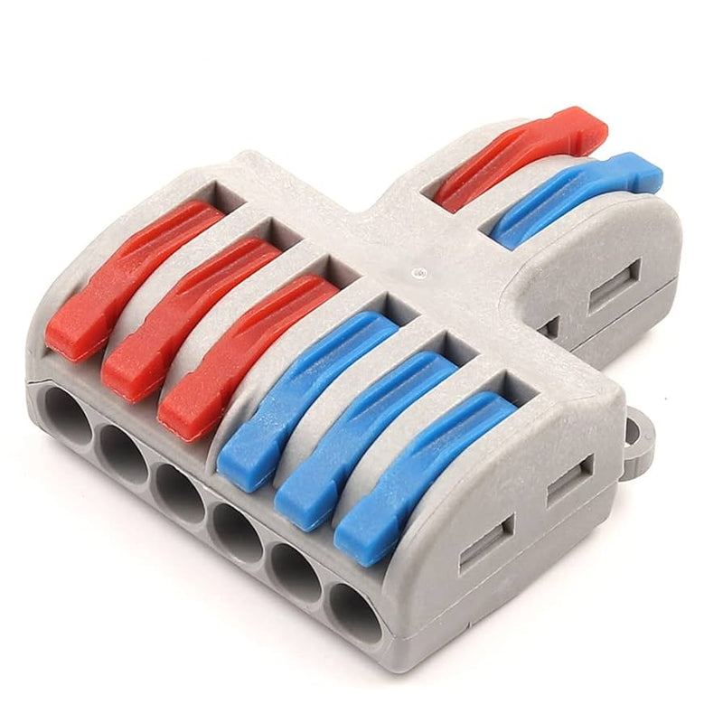 SPL63 Quick Wire Connector – 6-Port Push-in Terminal Block (0.08–6mm²)