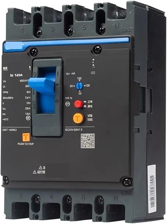 CHINT NXMLE-400S/3300 ELCB – 400A, 3P, Earth Leakage MCCB (100/200/300mA Adjustable)