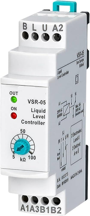 Level Controller VSR-05 – Water Tank Level Control Relay for Pump Automation, Compatible with LL501 & SN1 Probes