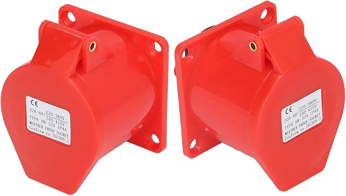 16A 4-Pin Wall Mount Industrial Socket | IP44 | 3P+E Fixed Power Outlet