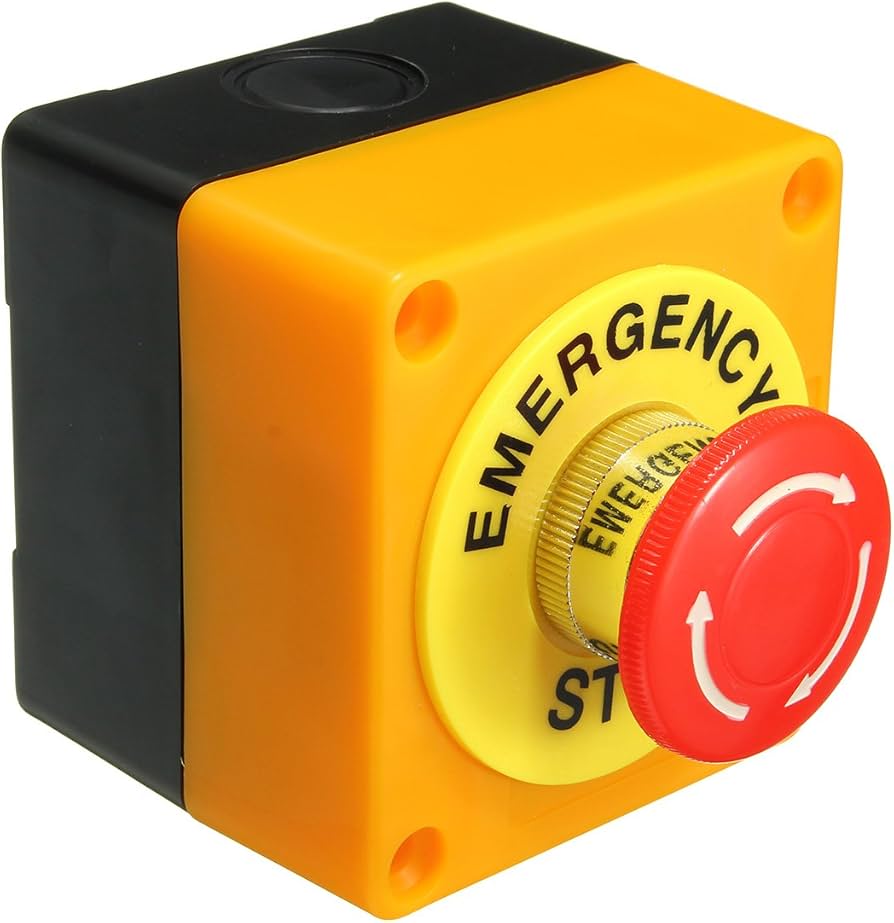 Emergency Push Button Station – 1 Button, 22 mm Red Mushroom Head, Twist-Release, IP65 Rated