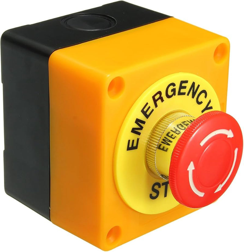 Emergency Push Button Station – 1 Button, 22 mm Red Mushroom Head, Twist-Release, IP65 Rated