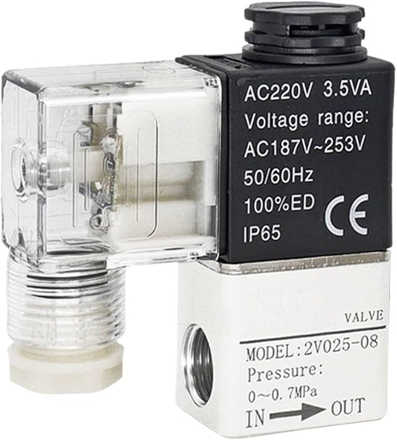 2V Solenoid Valve 2-Port AC220V G1/8 2V025-06