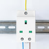 DIN Rail Modular UK Socket – 13A 250V BS 1363, Spring-Cage Terminals, NS 35 Rail Mount