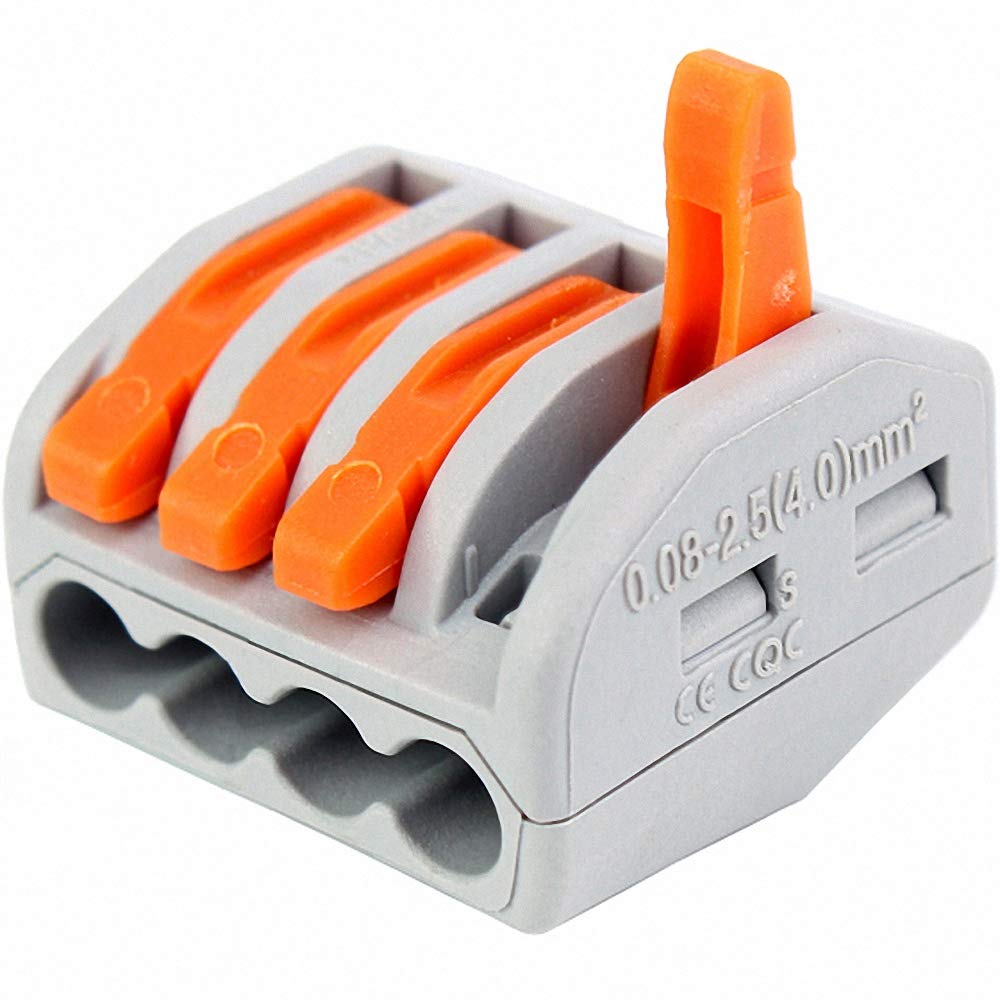 PCT-214 Quick Wire Connector – 4-Port Push-in Wiring Conductor Terminal Block (0.08–2.5mm²)