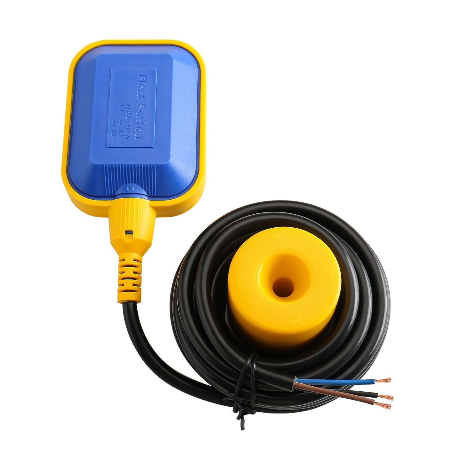Float Switch – 10 Metres Cable, 0.46 mm² (0.50 mm² nominal)