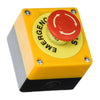 Emergency Push Button Station – 1 Button, 22 mm Red Mushroom Head, Twist-Release, IP65 Rated