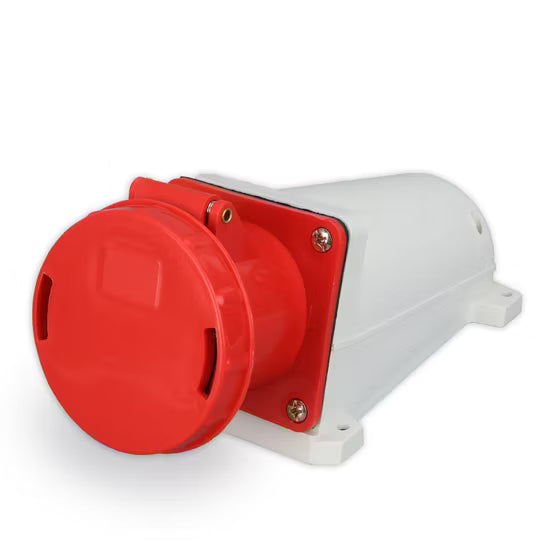 5-Pin Wall-Mount Industrial Socket (Female) – IP44 | 400V (3P+N+E)