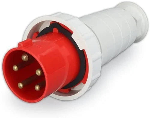 63A 5-Pin Straight Industrial Plug (Male) – IP44 | 400V (3P+N+E)