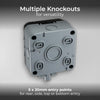 IP66 Waterproof Outdoor Single Socket – Universal Plug Outlet with Protective Cover
