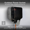 IP66 Waterproof Outdoor Single Socket – Universal Plug Outlet with Protective Cover
