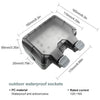 IP66 Waterproof Outdoor Double Socket – 13A UK Sockets with Protective Cover