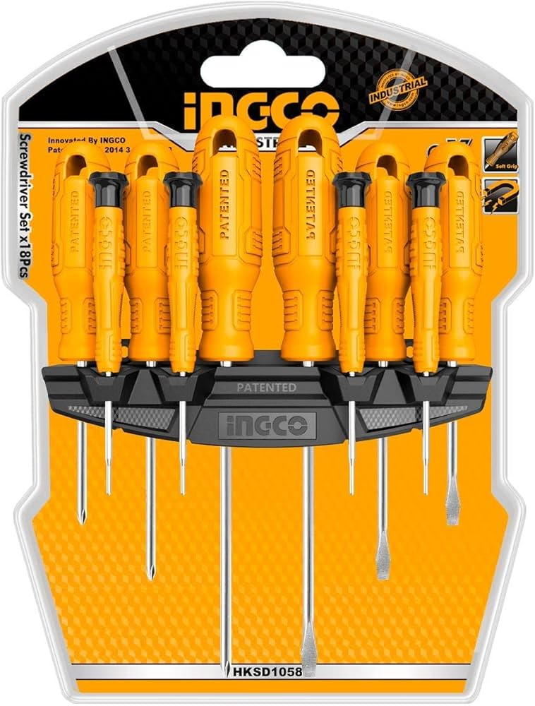 Ingco 10 Pcs Screwdriver and Precision Set HKSD1058